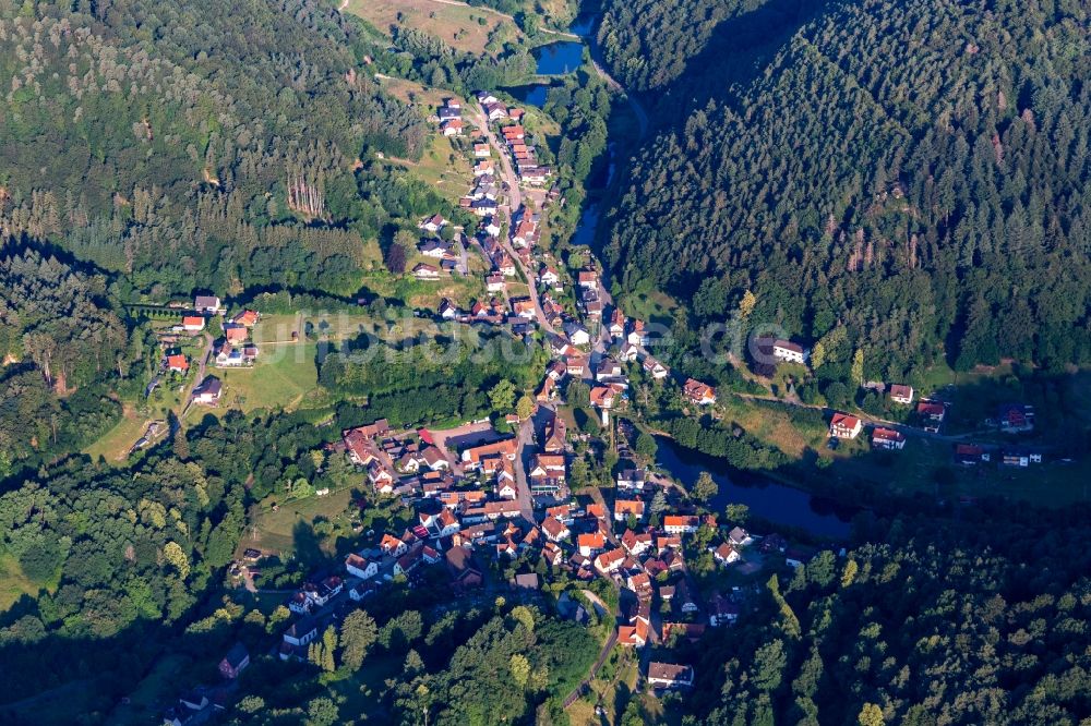 Luftaufnahme Schönau (Pfalz) - Dorf - Ansicht in Schönau (Pfalz) im Bundesland Rheinland-Pfalz, Deutschland