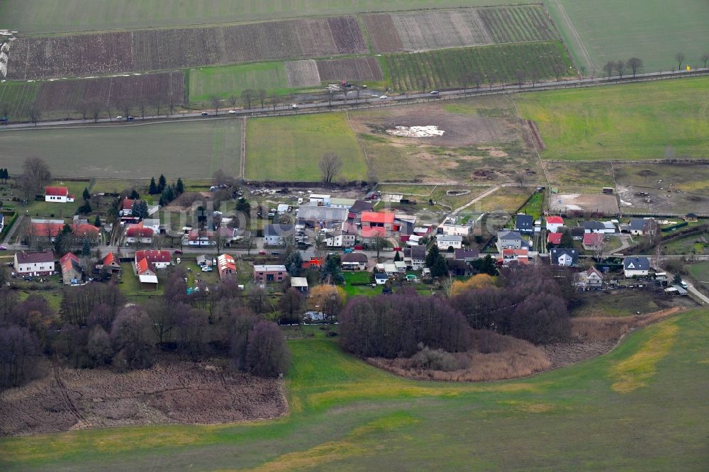 Luftaufnahme Schönfließ - Dorf - Ansicht in Schönfließ im Bundesland Brandenburg, Deutschland
