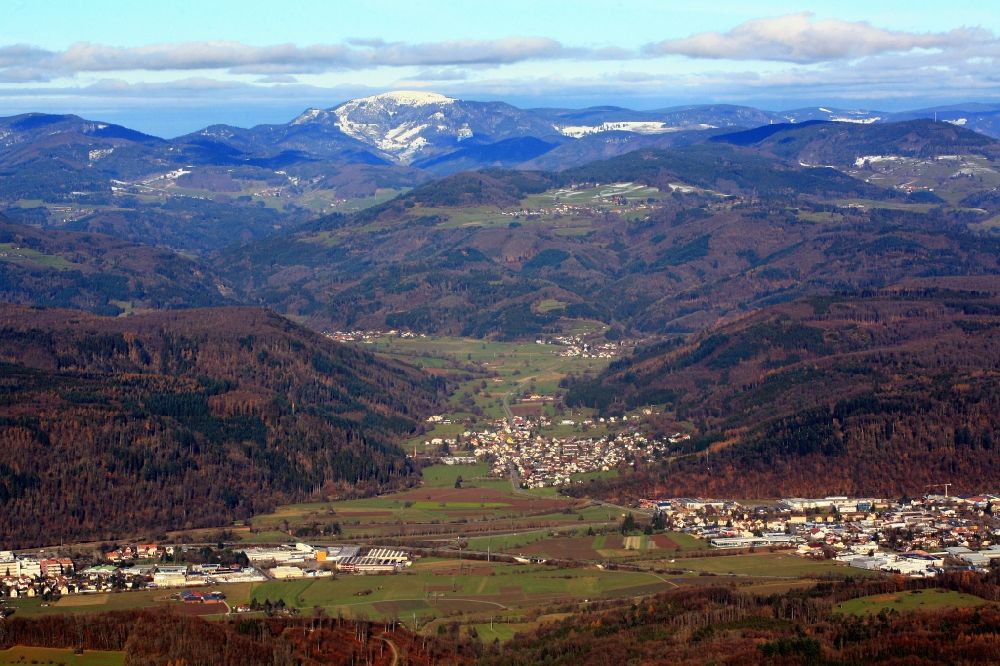 Luftbild Schopfheim - Dorf - Ansicht vom Schopfheimer Ortsteil Langenau im Bundesland Baden-Württemberg