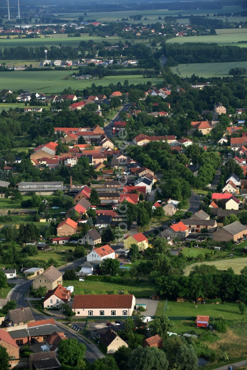 Luftaufnahme Schwante - Dorf - Ansicht von Schwante im Bundesland Brandenburg