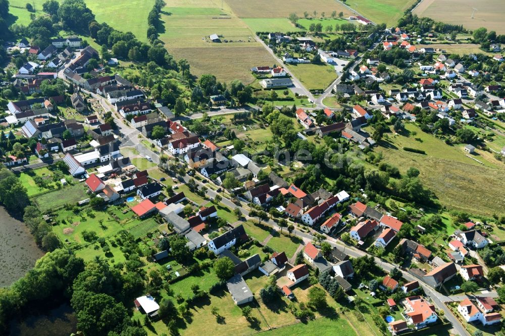 Luftaufnahme Mockrehna - Dorf - Ansicht des Südens von Klitzschen im Bundesland Sachsen