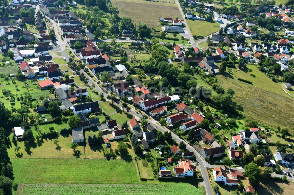Mockrehna von oben - Dorf - Ansicht des Südens von Klitzschen im Bundesland Sachsen