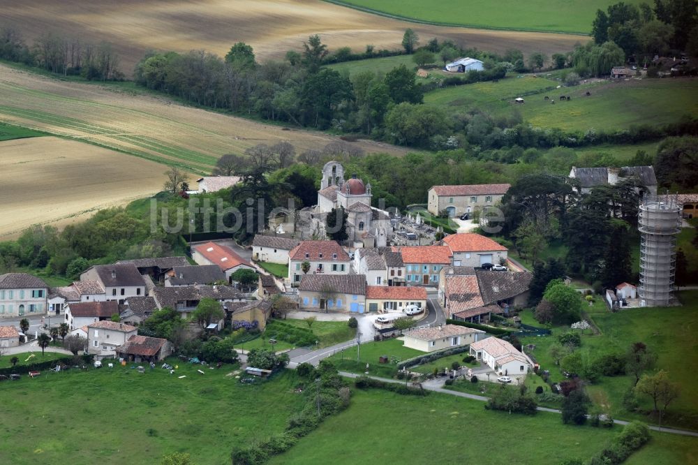 Luftbild Sistels - Dorf - Ansicht von Sistels in Languedoc-Roussillon Midi-Pyrenees, Frankreich