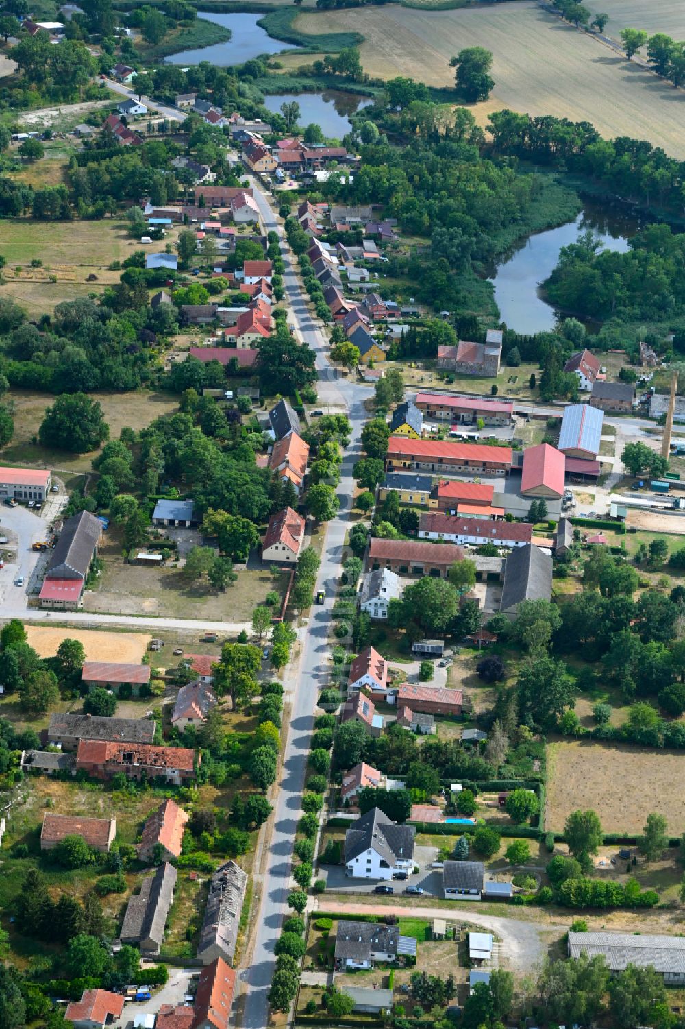 Stöffin von oben - Dorf - Ansicht in Stöffin im Bundesland Brandenburg, Deutschland