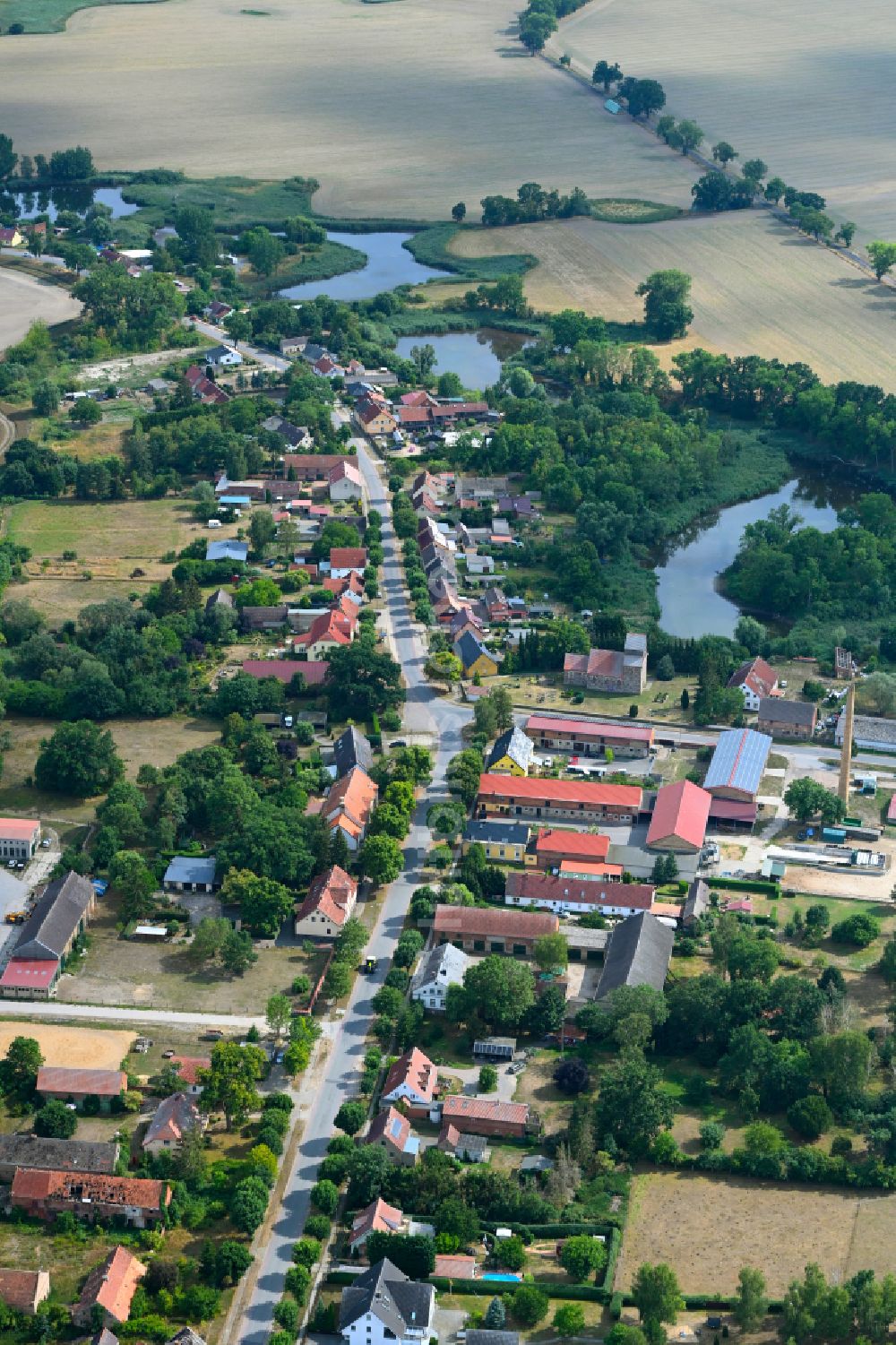 Luftaufnahme Stöffin - Dorf - Ansicht in Stöffin im Bundesland Brandenburg, Deutschland
