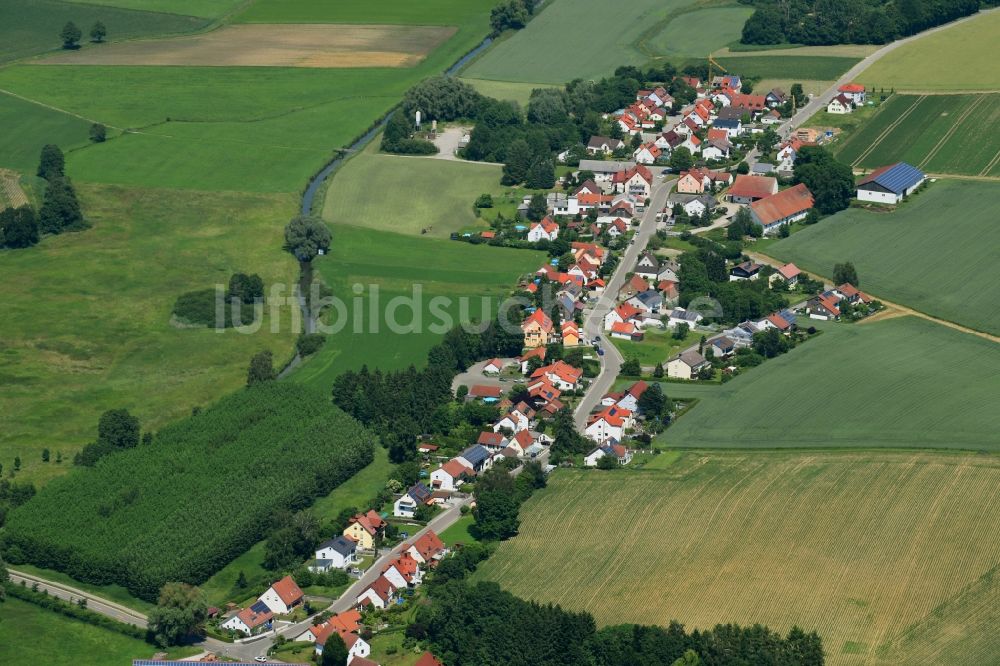 Luftaufnahme Taxa - Dorf - Ansicht in Taxa im Bundesland Bayern, Deutschland