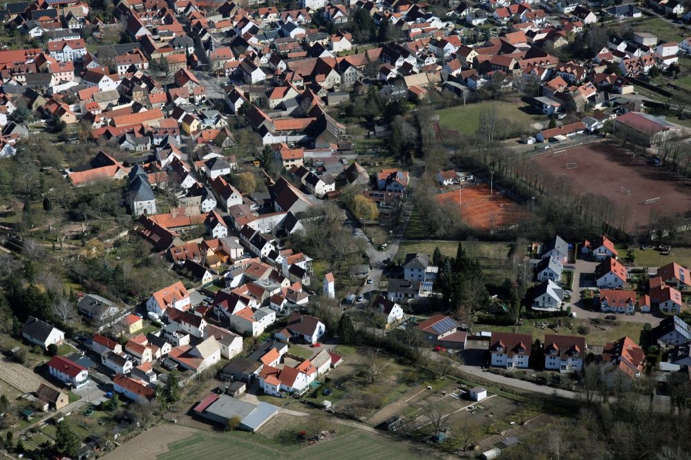 Undenheim von oben - Dorf - Ansicht von Undenheim im Bundesland Rheinland-Pfalz
