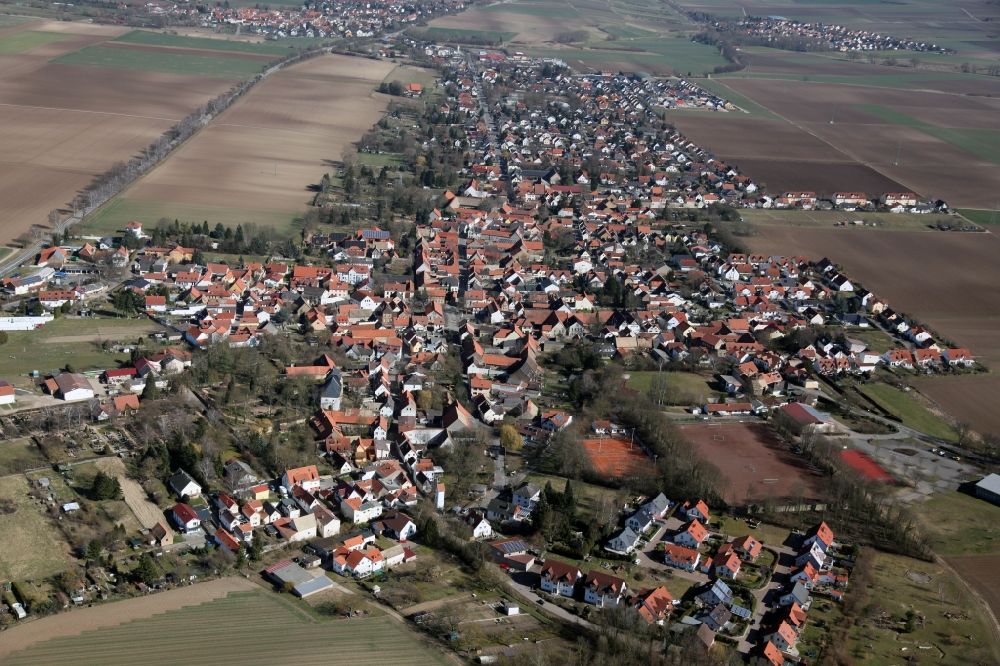 Undenheim aus der Vogelperspektive: Dorf - Ansicht von Undenheim im Bundesland Rheinland-Pfalz