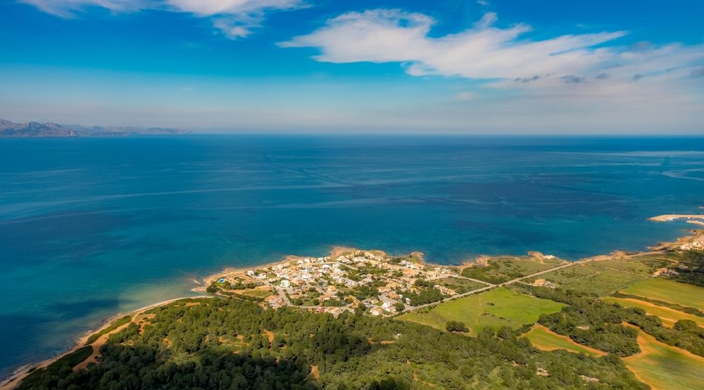 Luftaufnahme Urbanitzacio s'Estanyol - Dorf - Ansicht in Urbanitzacio s'Estanyol in Balearische Insel Mallorca, Spanien