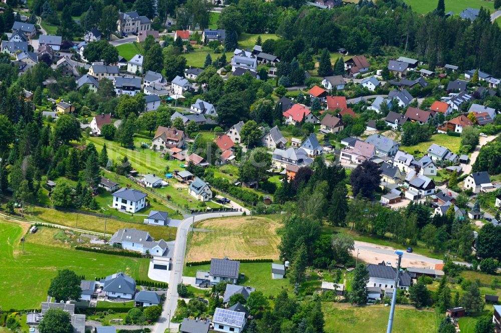 Vogelsgrün aus der Vogelperspektive: Dorf - Ansicht in Vogelsgrün im Bundesland Sachsen, Deutschland