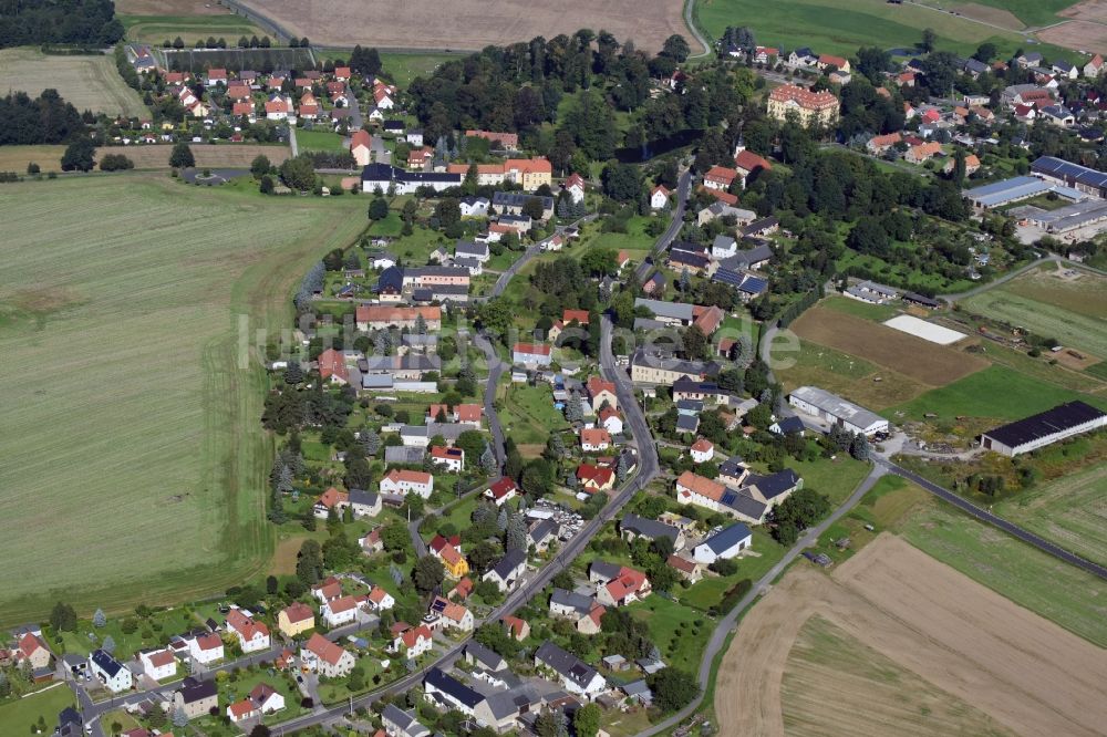 Luftbild Wachau - Dorf - Ansicht von Wachau im Bundesland Sachsen