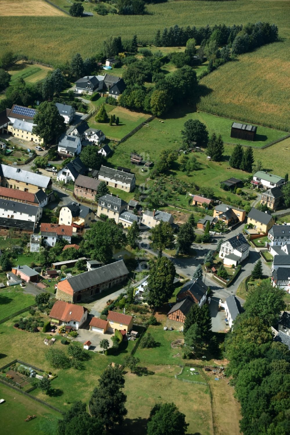 Luftbild Waltersdorf - Dorf - Ansicht von Waltersdorf im Bundesland Thüringen