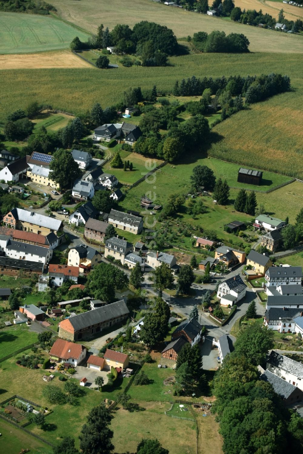 Luftaufnahme Waltersdorf - Dorf - Ansicht von Waltersdorf im Bundesland Thüringen