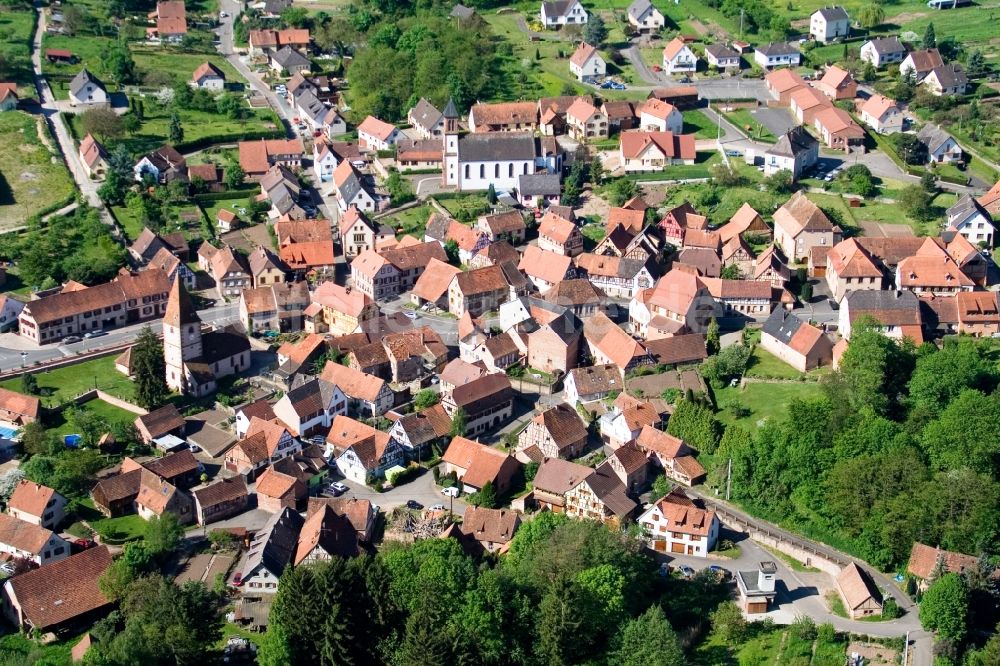 Weiterswiller aus der Vogelperspektive: Dorf - Ansicht in Weiterswiller in Grand Est, Frankreich