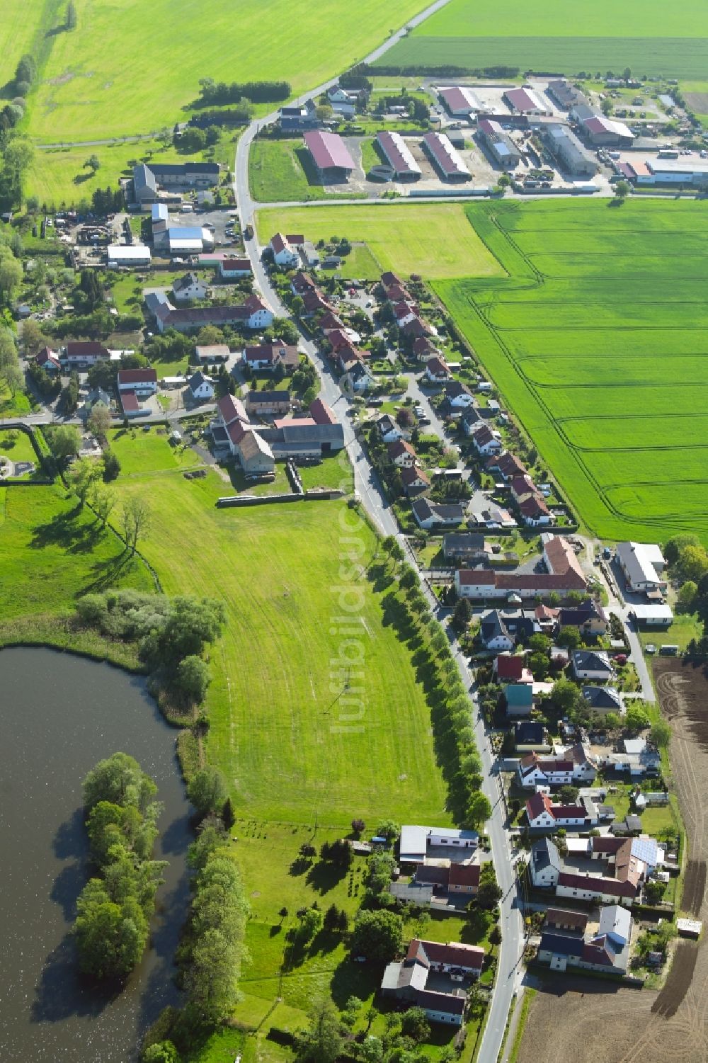 Luftbild Welxande - Dorf - Ansicht in Welxande im Bundesland Sachsen, Deutschland