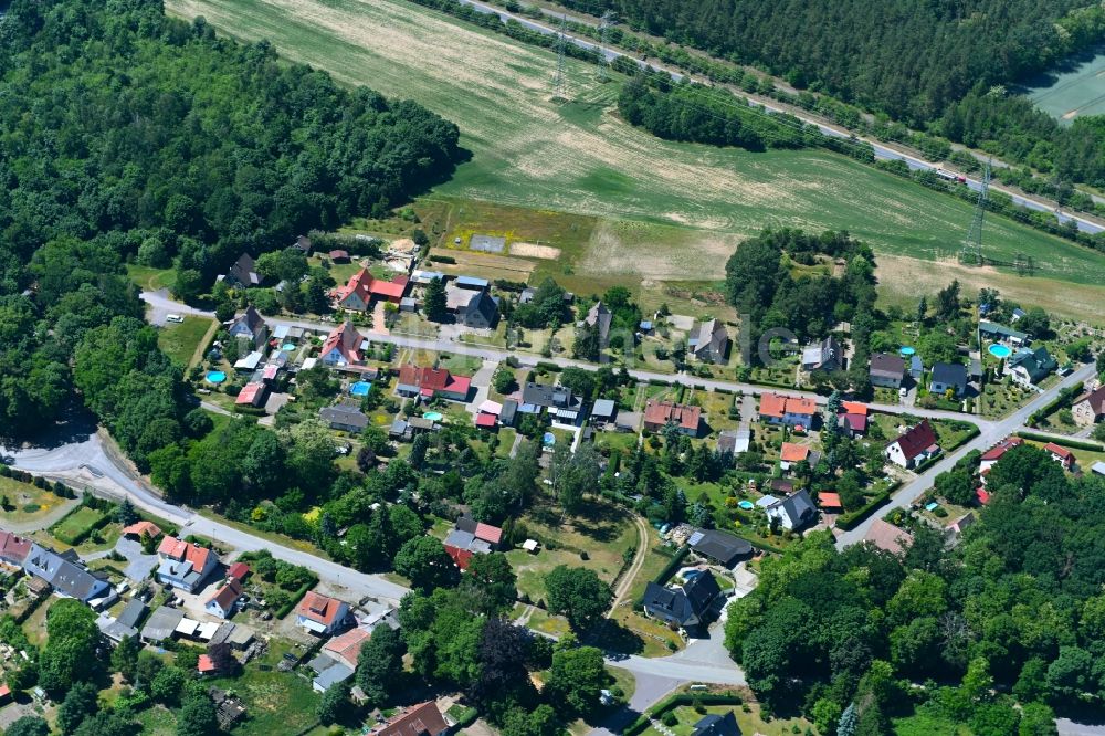 Luftaufnahme Weteritz - Dorf - Ansicht in Weteritz im Bundesland Sachsen-Anhalt, Deutschland