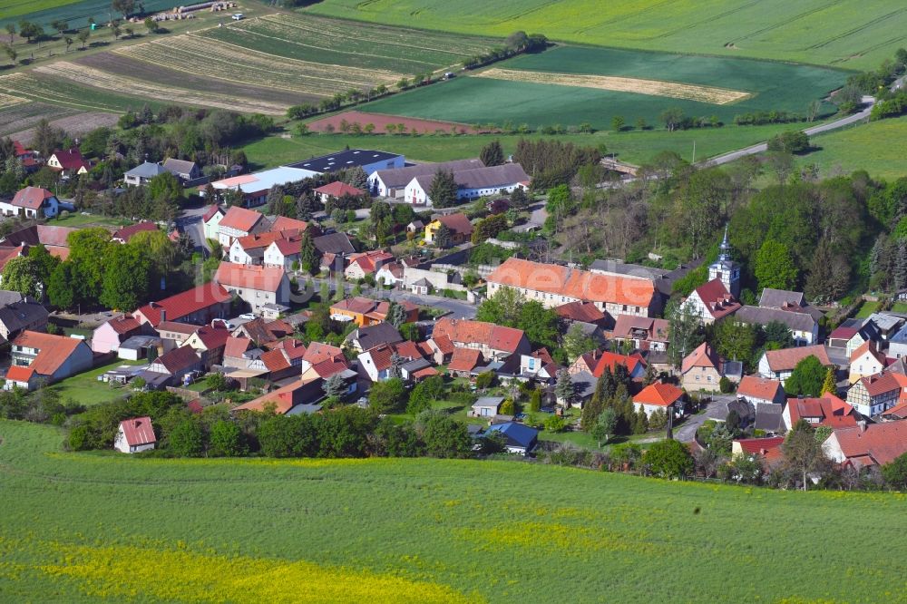 Wickerode von oben - Dorf - Ansicht in Wickerode im Bundesland Sachsen-Anhalt, Deutschland