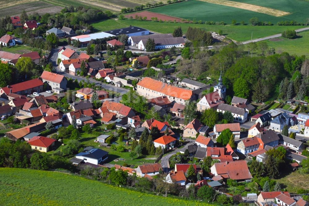 Wickerode aus der Vogelperspektive: Dorf - Ansicht in Wickerode im Bundesland Sachsen-Anhalt, Deutschland