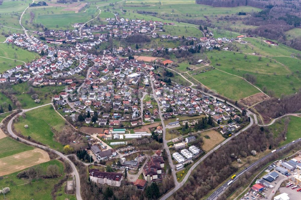 Wiechs aus der Vogelperspektive: Dorf - Ansicht in Wiechs im Bundesland Baden-Württemberg, Deutschland