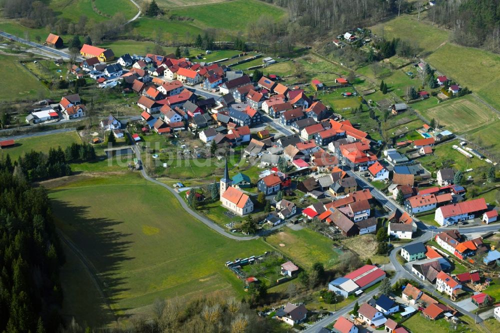 Luftaufnahme Wiedersbach - Dorf- Ansicht von Wiedersbach im Bundesland Thüringen, Deutschland
