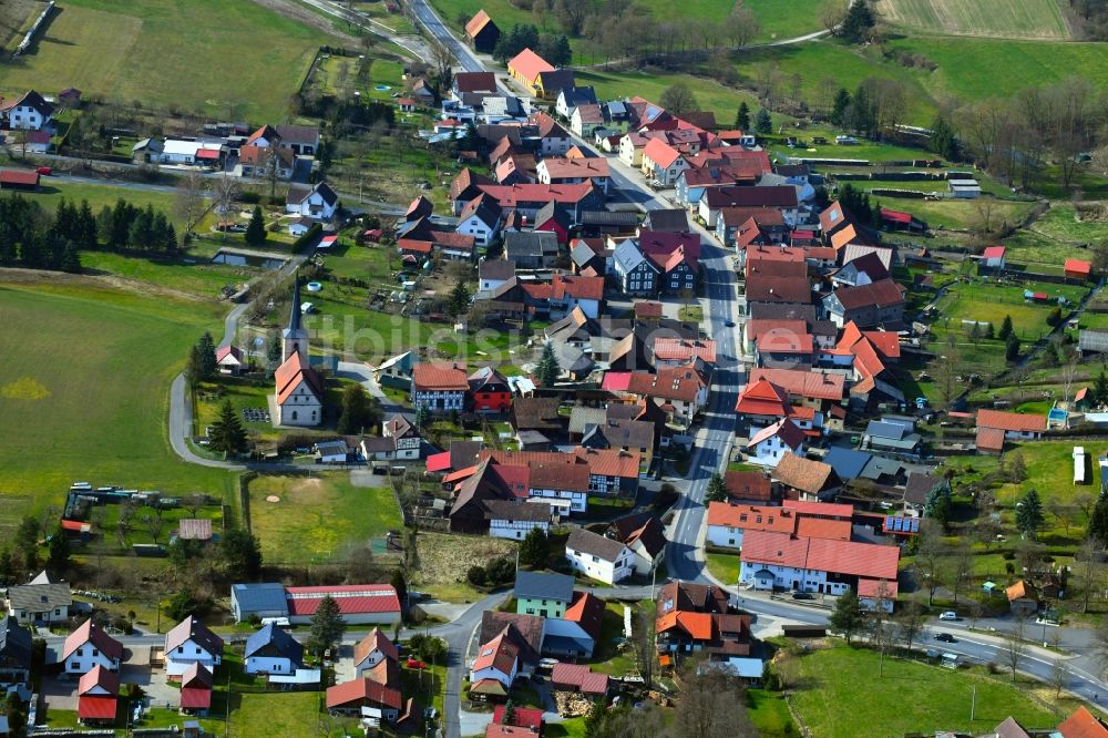 Luftbild Wiedersbach - Dorf- Ansicht von Wiedersbach im Bundesland Thüringen, Deutschland