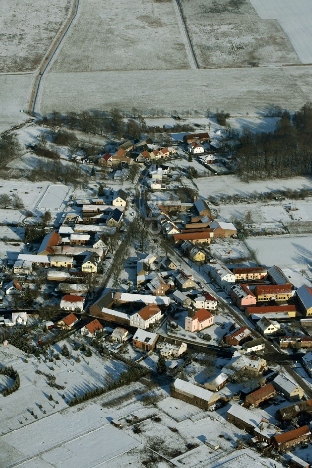 Luftaufnahme Ludwigsfelde - Dorf - Ansicht von Wietstock im Bundesland Brandenburg