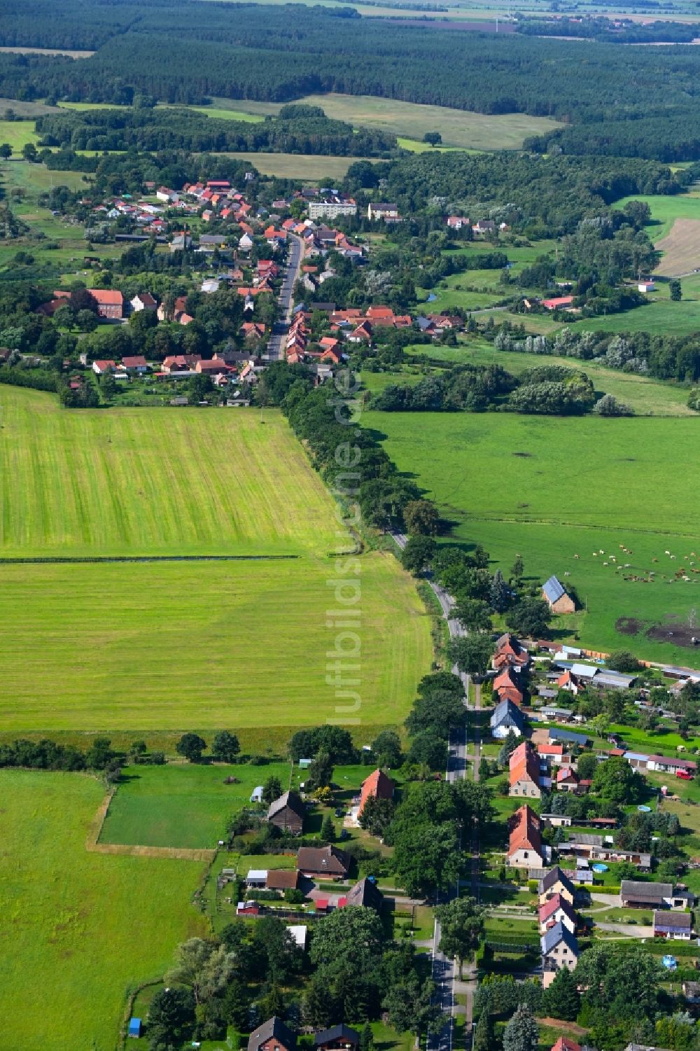 Wredenhagen von oben - Dorf - Ansicht in Wredenhagen im Bundesland Mecklenburg-Vorpommern, Deutschland