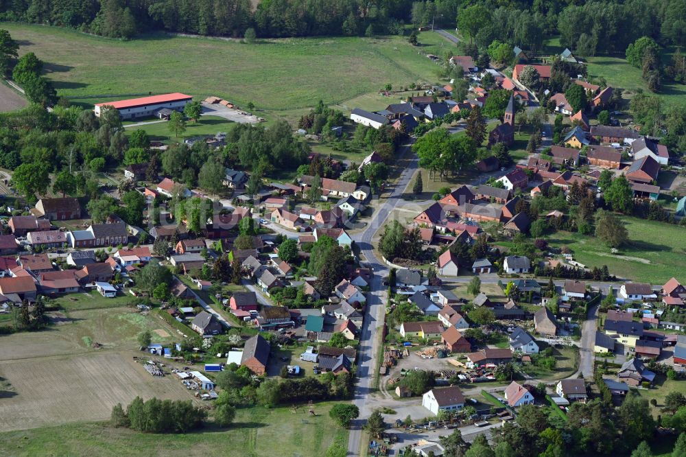 Luftbild Zootzen - Dorf - Ansicht in Zootzen im Bundesland Brandenburg, Deutschland
