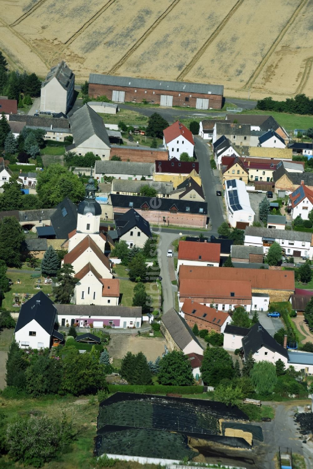 Zschepplin von oben - Dorf - Ansicht von Zschepplin im Bundesland Sachsen