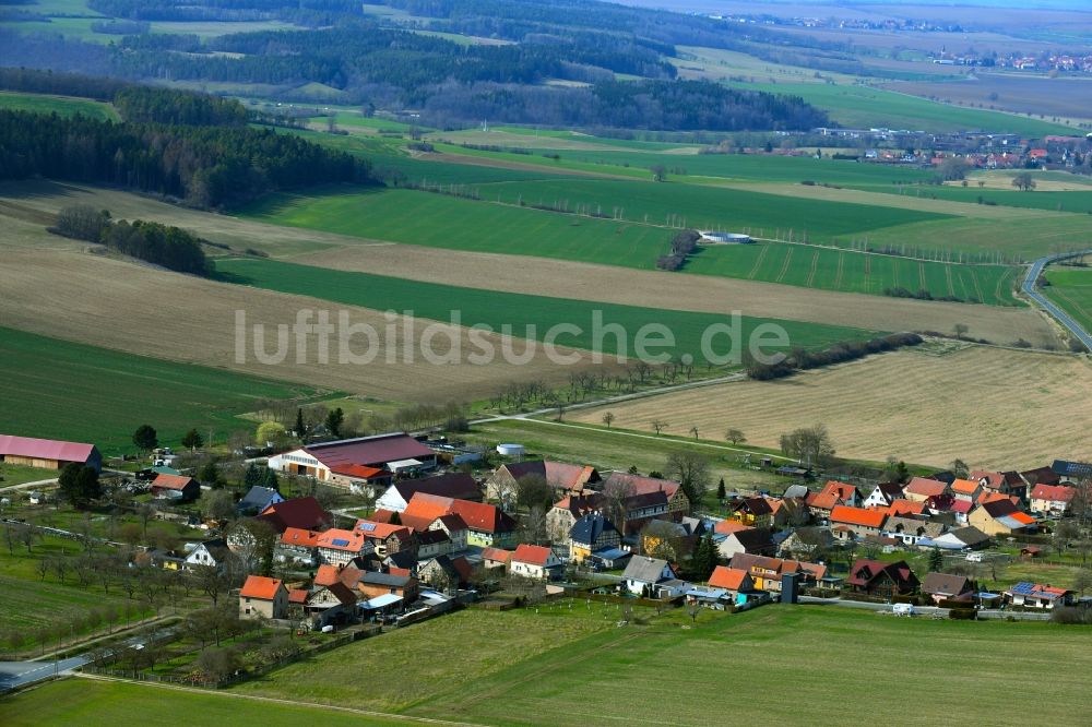 Luftaufnahme Breitenheerda - Dorfansicht von Breitenheerda im Bundesland Thüringen, Deutschland