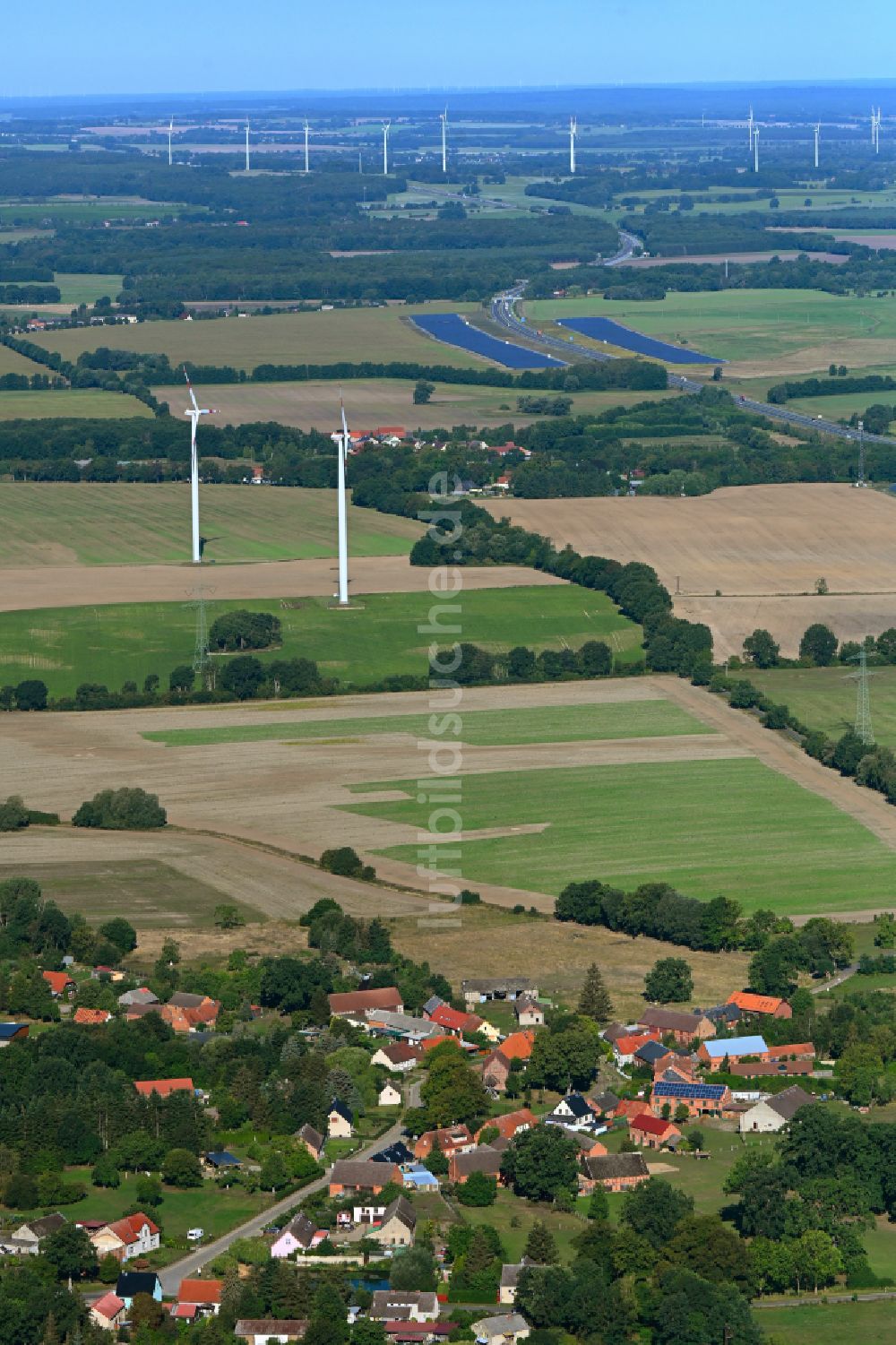 Luftbild Buckow - Dorfansicht in Buckow im Bundesland Brandenburg, Deutschland