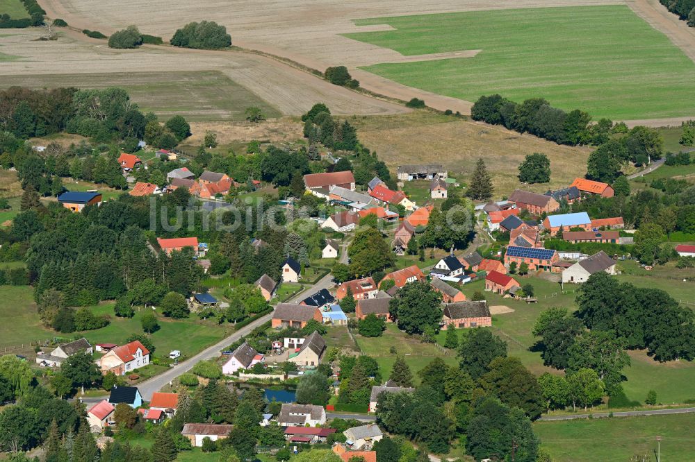 Luftaufnahme Buckow - Dorfansicht in Buckow im Bundesland Brandenburg, Deutschland