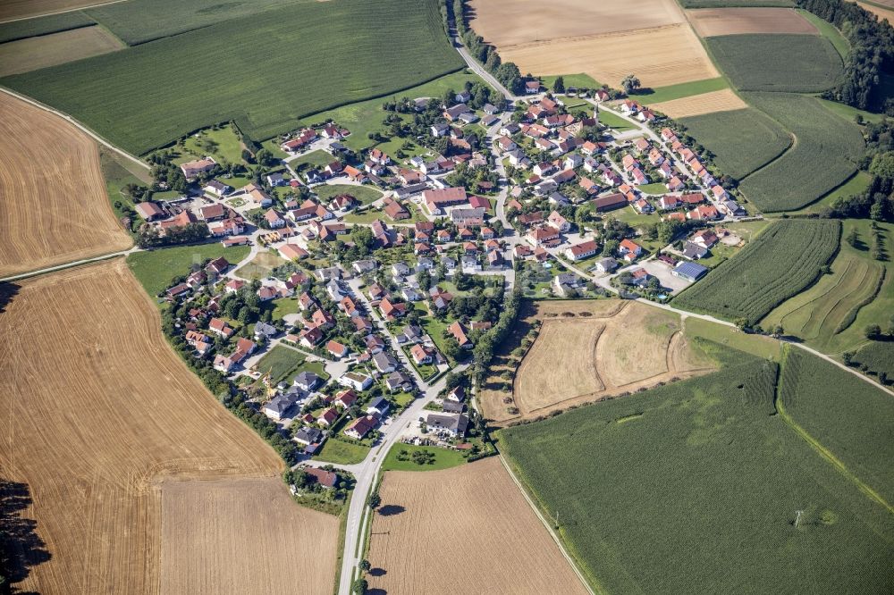 Luftaufnahme Haunwang - Dorfansicht vom durch Landwirtschaft geprägten Haunwang im Bundesland Bayern, Deutschland