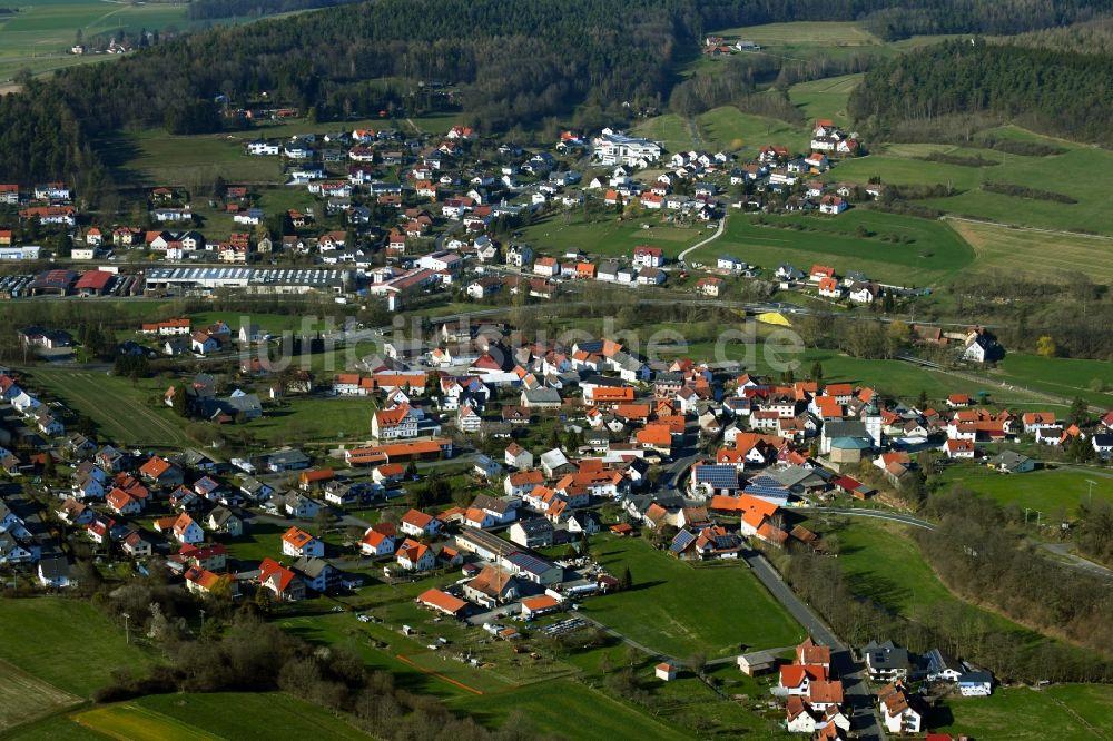 Thalau aus der Vogelperspektive: Dorfansicht der Gemeinde Thalau im Bundesland Hessen, Deutschland
