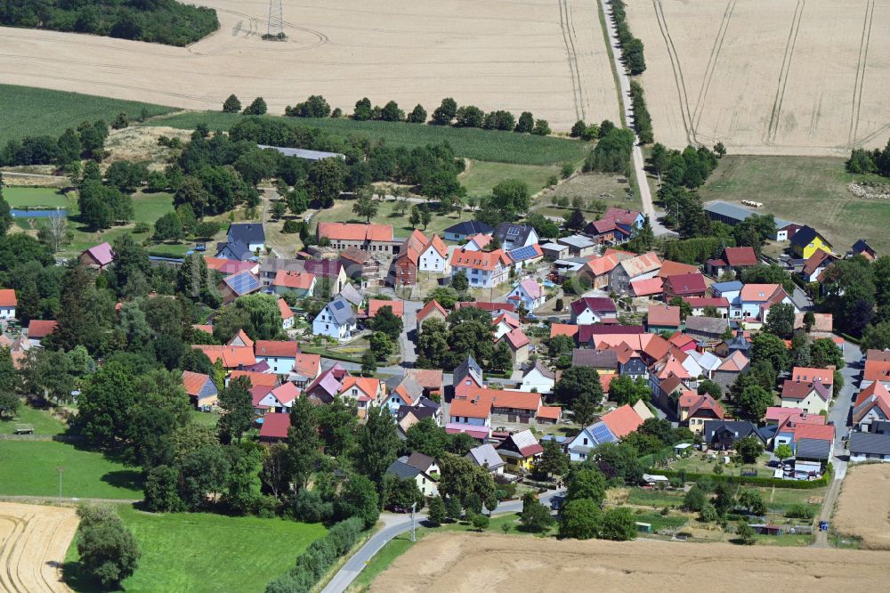 Luftaufnahme Hammerstedt - Dorfansicht von Hammerstedt im Bundesland Thüringen, Deutschland