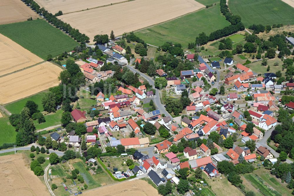 Hammerstedt von oben - Dorfansicht von Hammerstedt im Bundesland Thüringen, Deutschland
