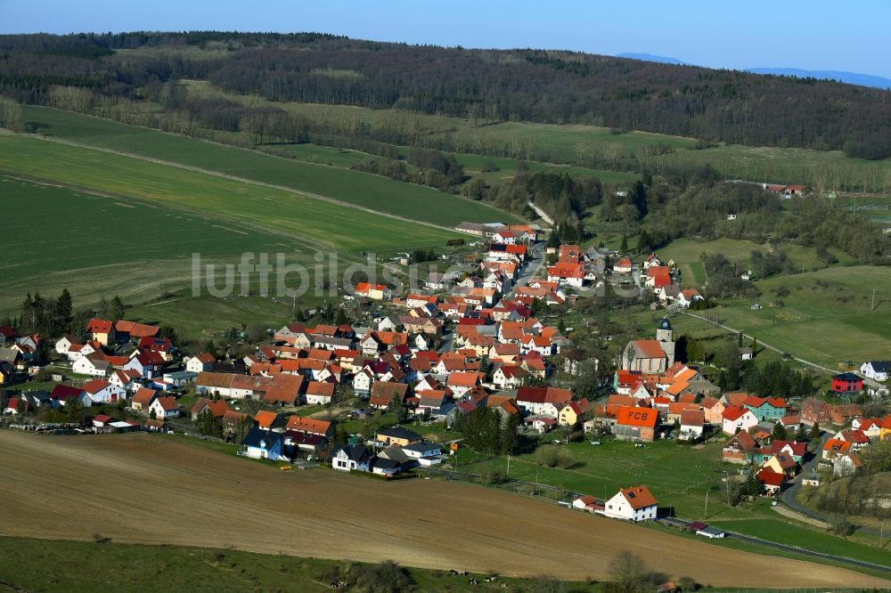 Luftbild Kaltenlengsfeld - Dorfansicht von Kaltenlengsfeld in der Rhön im Bundesland Thüringen, Deutschland