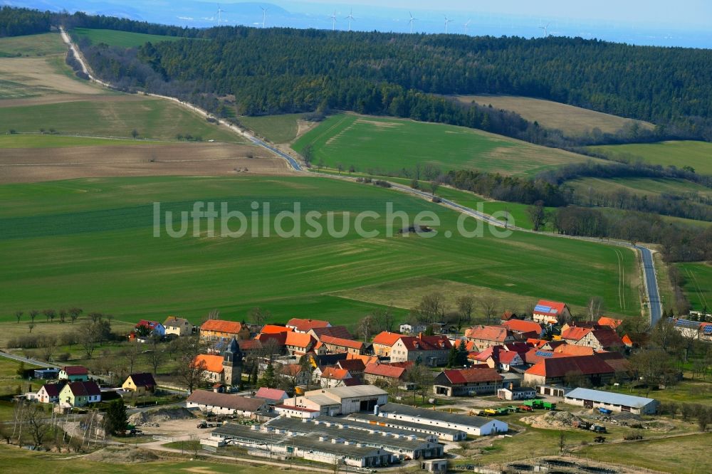Nahwinden von oben - Dorfansicht von Nahwinden im Bundesland Thüringen, Deutschland