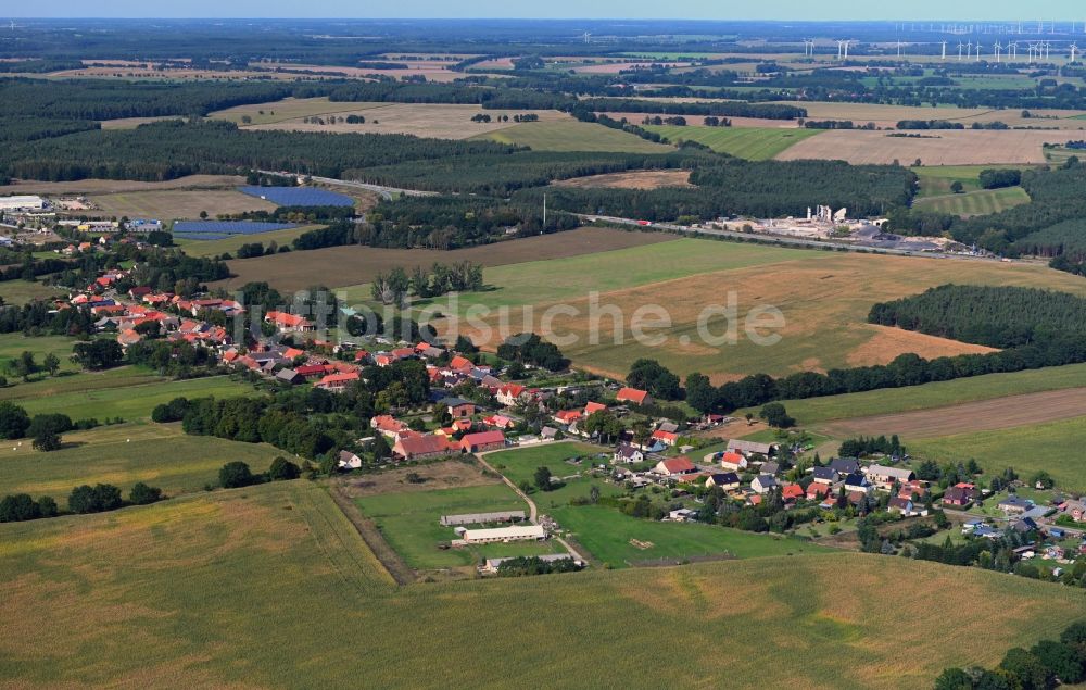 Luftbild Papenbruch - Dorfansicht in Papenbruch im Bundesland Brandenburg, Deutschland