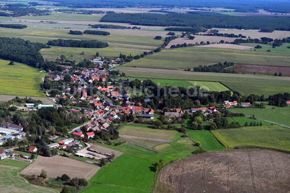 Luftaufnahme Papenbruch - Dorfansicht in Papenbruch im Bundesland Brandenburg, Deutschland