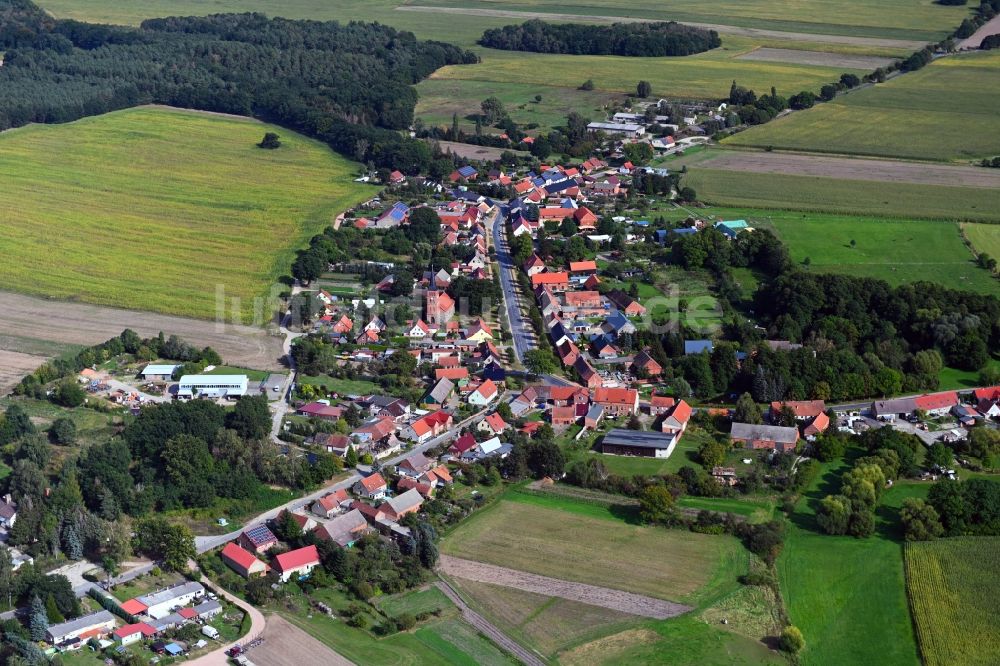 Papenbruch von oben - Dorfansicht in Papenbruch im Bundesland Brandenburg, Deutschland