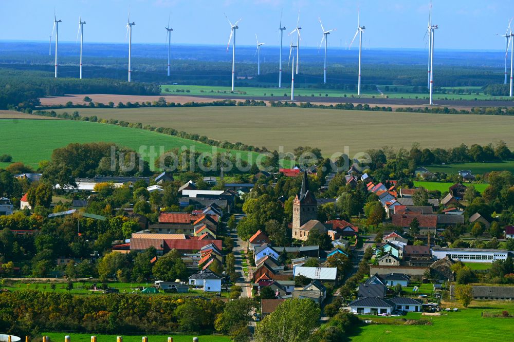 Luftaufnahme Schönfeld - Dorfansicht in Schönfeld im Bundesland Brandenburg, Deutschland