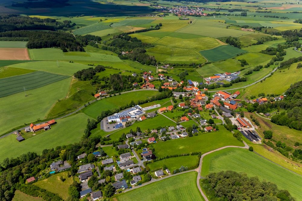 Luftbild Alraft - Dorfkern in Alraft im Bundesland Hessen, Deutschland
