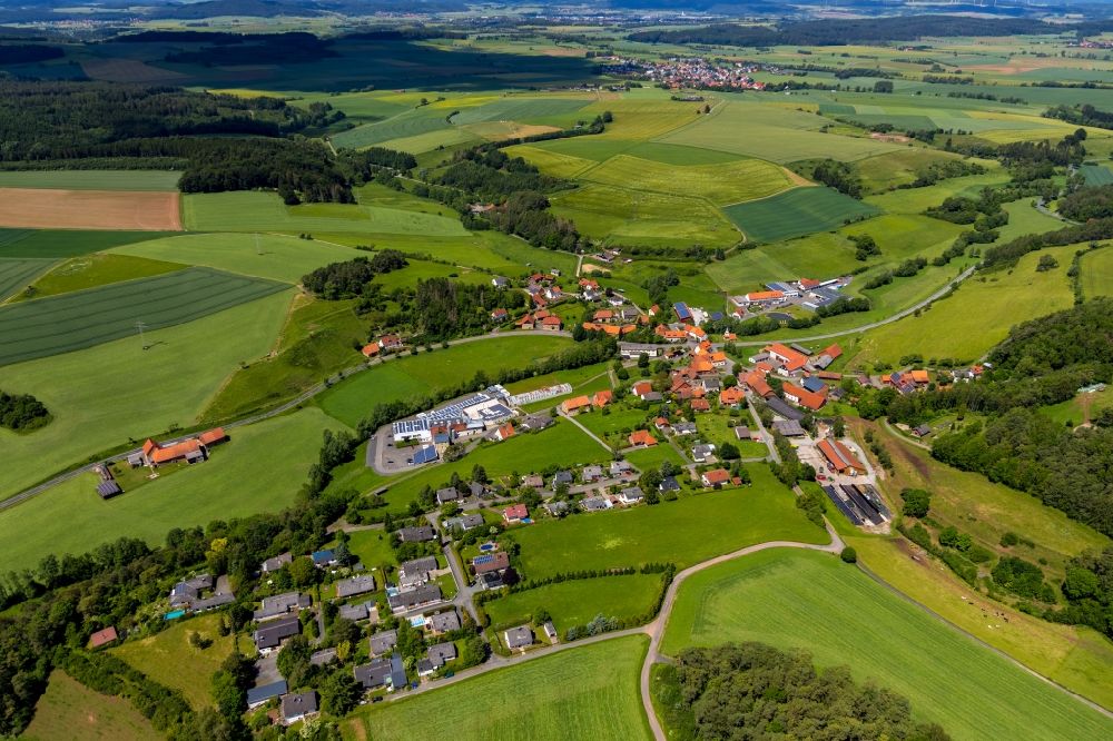 Luftaufnahme Alraft - Dorfkern in Alraft im Bundesland Hessen, Deutschland