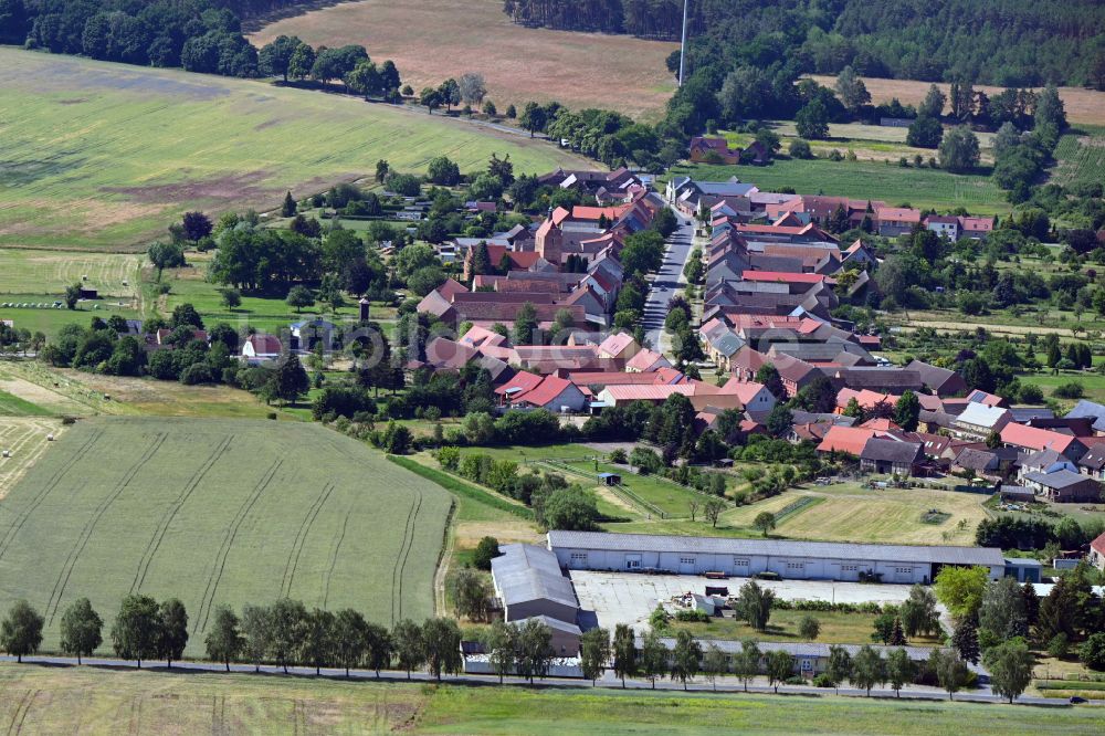 Luftbild Treuenbrietzen - Dorfkern in Bardenitz, Treuenbrietzen im Bundesland Brandenburg