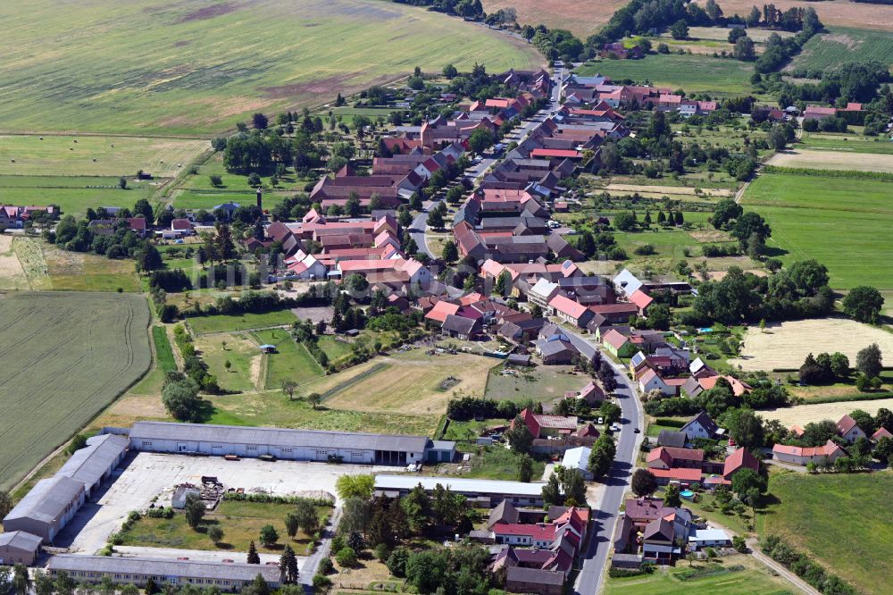 Treuenbrietzen von oben - Dorfkern in Bardenitz, Treuenbrietzen im Bundesland Brandenburg