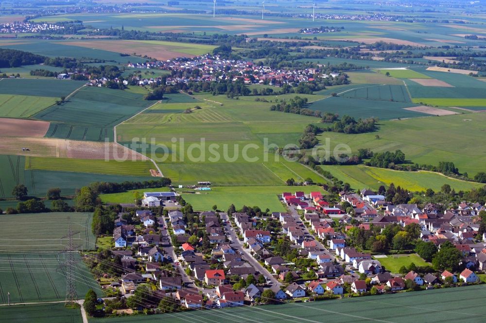 Luftaufnahme Bauernheim - Dorfkern in Bauernheim im Bundesland Hessen, Deutschland