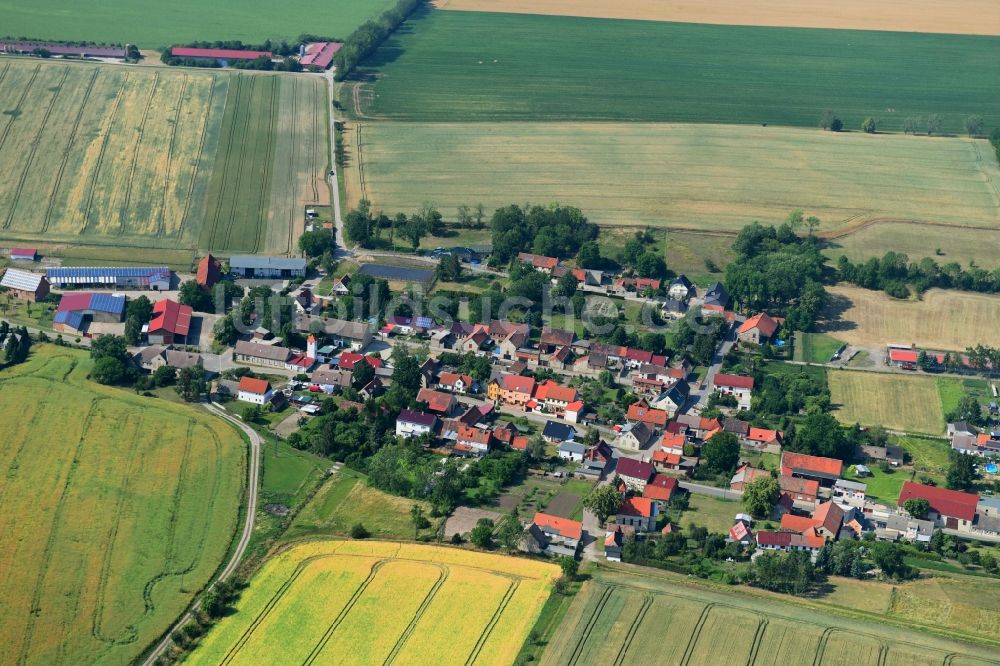 Dalldorf aus der Vogelperspektive: Dorfkern in Dalldorf im Bundesland Sachsen-Anhalt, Deutschland
