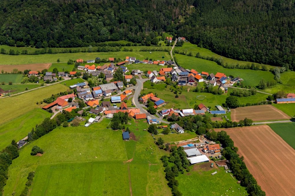 Luftbild Dehringhausen - Dorfkern in Dehringhausen im Bundesland Hessen, Deutschland