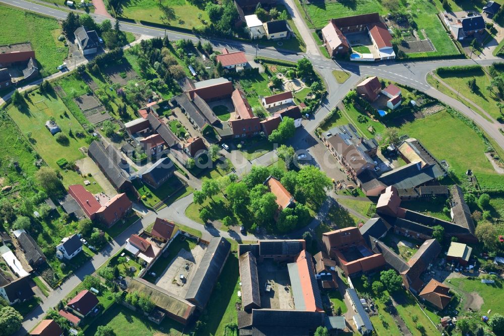 Luftaufnahme Dietrichsdorf, Zahna-Elster - Dorfkern in Dietrichsdorf, Zahna-Elster im Bundesland Sachsen-Anhalt